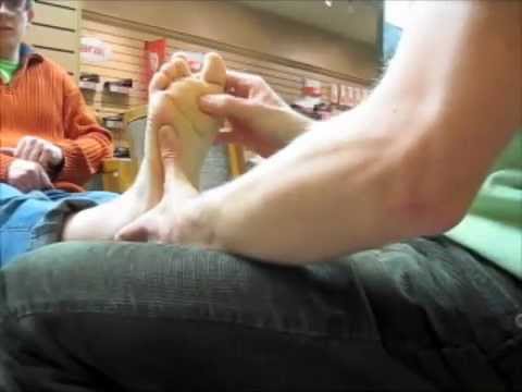 How do you treat burning pain on top of the foot?