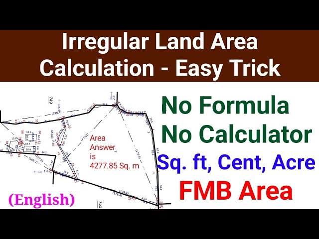 How to Calculate Land Area from FMB Sketch Online in Tamil  Sq  FeetCentAcresAres  GobiMuthu  YouTube