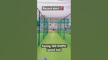 Record alert🚨facing160 KMPH speed ball on the bowling machine #cricket #speed #shorts #ipl #record