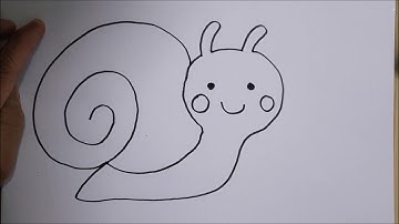 Vẽ con vật #20: Vẽ một chú ốc sên đáng yêu | How to draw a cute snail