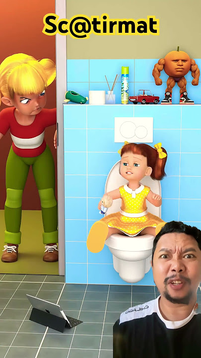 Adek lama banget sih dikamar mandi!!!?? #funny #cartoon #comedy
