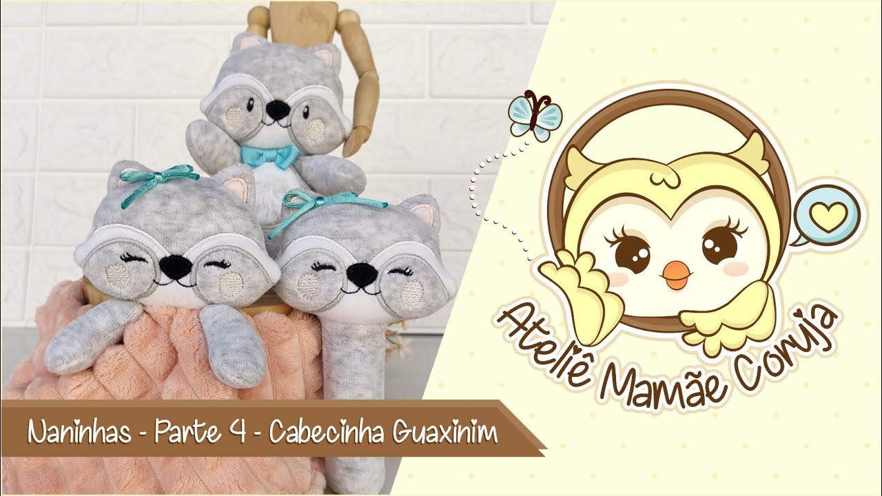 Naninhas - Parte 4 - Cabecinha Detalhada Guaxinins [ITH] - Projeto na Bordadeira