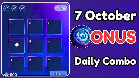 7 OCTOBER ONUS Daily Combo Codes