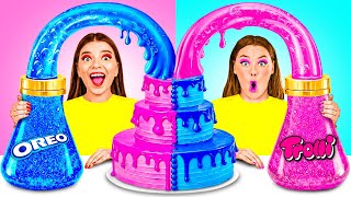Merah Jambu VS Biru Tantangan Dekorasi Kue | Situasi Lucudan Gagal