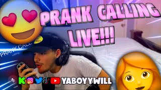 Prank Calling In My Girl Voice Live On Stream (DAD WALKS IN LMAO!!)