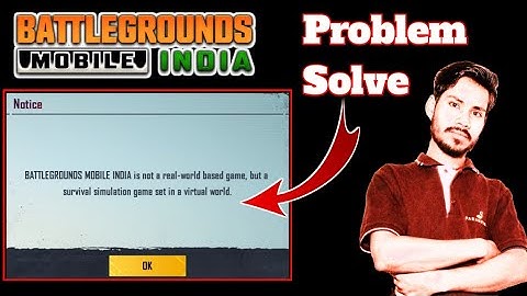 Battleground Mobile India is not Real-World Based Game | Notice Remove  कैसे करें