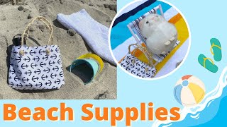 How to Make Beach Supplies for Stuffed Animals | Beach Chair | No Sew Bag | Sand Pail