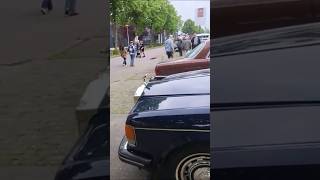 Rolls royce Silver Spirit 1985, Mercedes-benz 300 1978. Oldtimers Culemborg. Retro vintage cars.