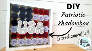 Easy DIY Patriotic Shadowbox Interchangeable!!
