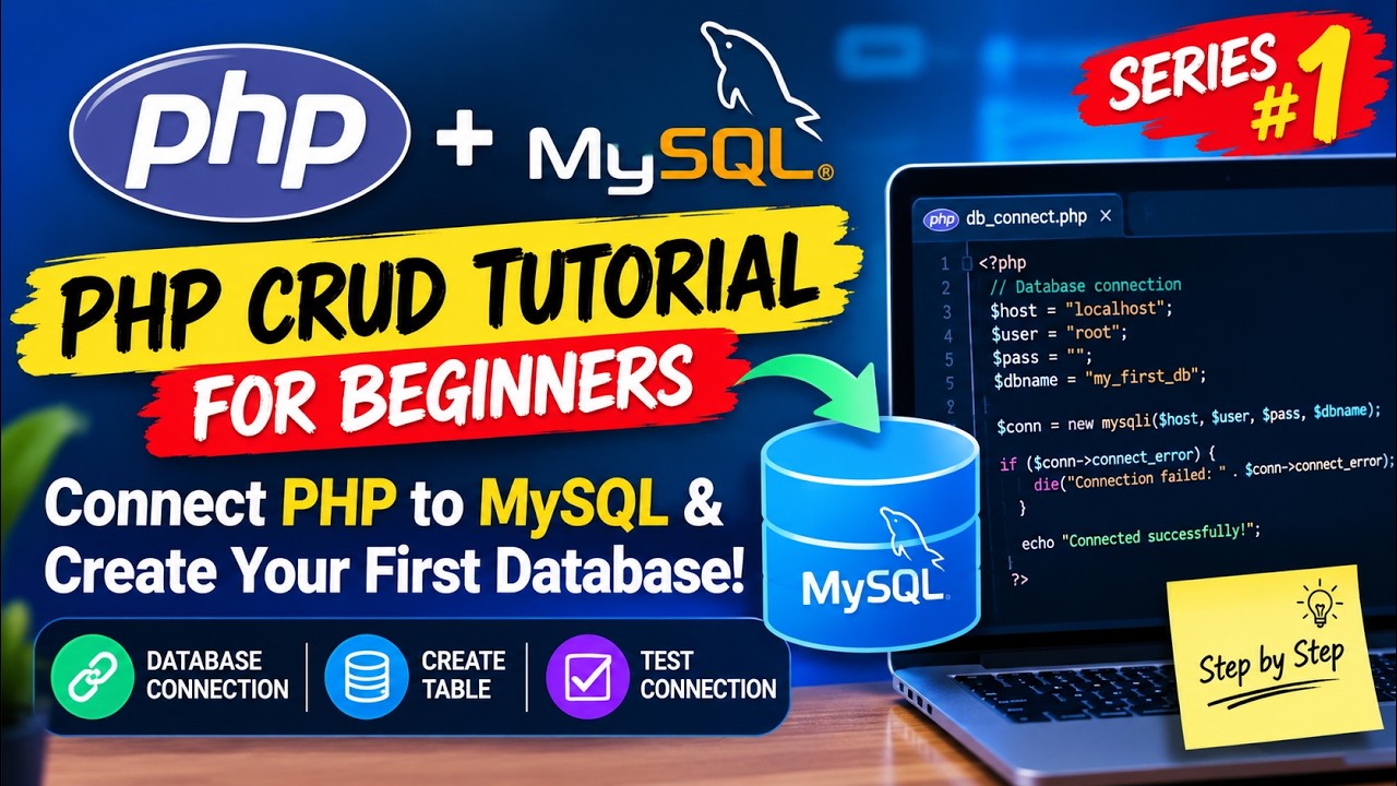 Mysql Creata Databases PHP CRUD Tutorial for Beginners #1: Connect PHP to MySQL & Create Your ...