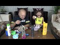 Slime Şakası Gözü Kapalı Slime Challenge Çöplük Slime Funny Kids Video
