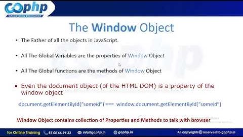 46 -  The Window Object | Browser Object Model