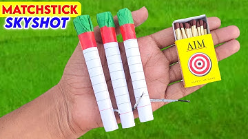 How to make SKYSHOT at home , matchsticks skyshot making , how to make crackers at home