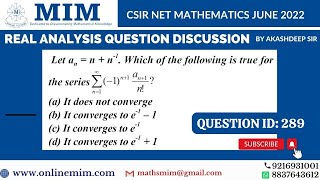 CSIR NET Mathematics June 22 Real Analysis Question Discussion by Akashdeep Sir (Question ID: 289)