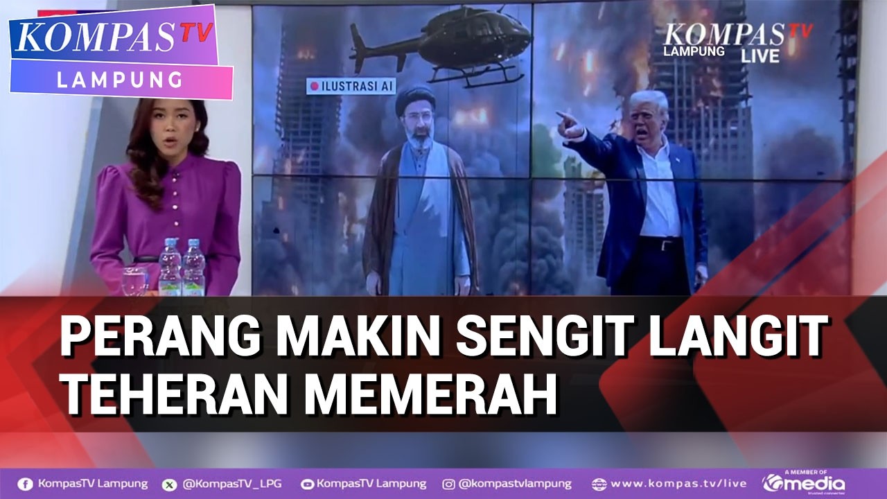 Perang AS-Israel VS Iran Makin Sengit,Langit Teheran Memerah