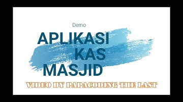 [SOURCE CODE] APLIKASI KAS MASJID