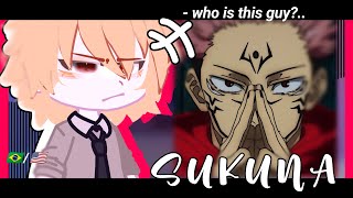 •|Chainsaw Man react to// Sukuna Jujutsu Kaisen//|•Gacha Club 🇺🇸/🇧🇷