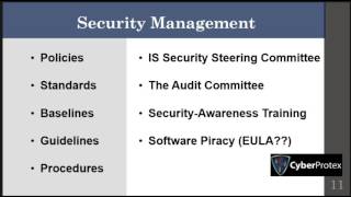 Domain 1 Policies Standards Baselines Guidelines Procedures EULA