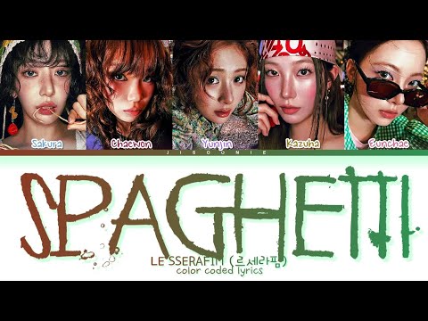 LE SSERAFIM SPAGHETTI Member Ver Lyrics Color Coded Lyrics