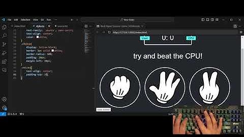 ASMR Programming - Coding Rock Paper Scissors Game - No Talking