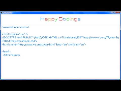HTML | Password input control