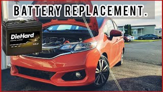 how to replace Honda fit battery 2018