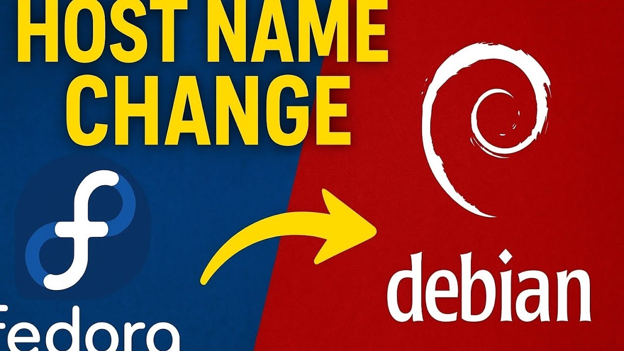 How to host name change fedora and debian