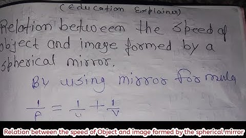Relation between the Speed of Object and Image Formed by a Spherical mirror,12th class physics