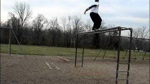 Monkey bars backflip