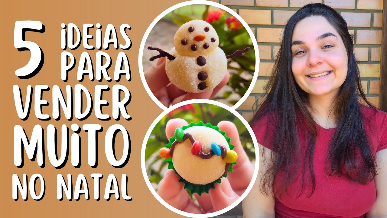 BRIGADEIROS DE NATAL: 5 ideias lindíssimas, fáceis e que vendem MUITO!