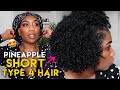 How I PINEAPPLE MY SHORT NATURAL HAIR - Type 4 Curls - Preserve Short Natural Hair Overnight