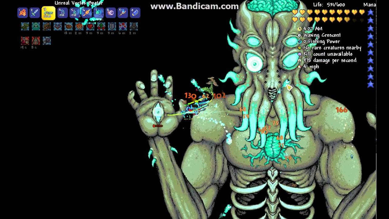 Terraria 1.3.0.6 Expert Moon Lord kill (Hybrid tank/ranger