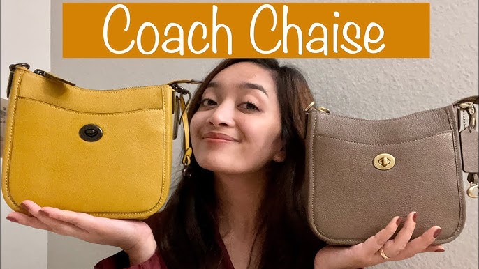Coach Chaise Pebbled Leather Crossbody Bag - Dark Stone