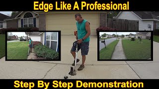 How To Edge Your lawn Like A Professional  Step By Step Demonstration from a Lawn Service Expert