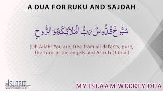 A Dua for Ruku and Sajdah