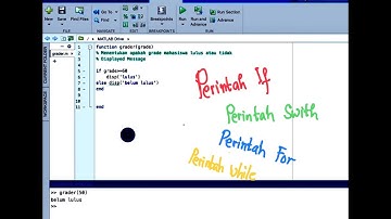 Perintah If, Switch, For dan While pada Matlab