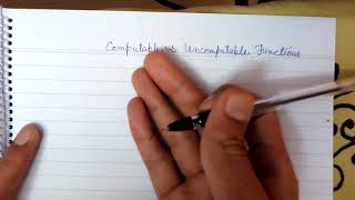 Computable Vs Uncomputable Functions