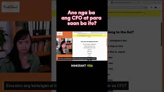 Ano nga ba ang CFO at para saan ba ito? #philippines #cfo