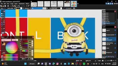 making minions backpack |Paint.Net - Roblox|