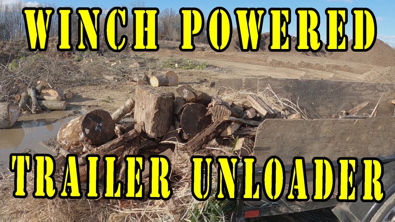 Winch powered trailer self unloader YouTube