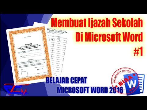  Cara  Membuat  Ijazah  Sekolah di Microsoft Word 2021 YouTube