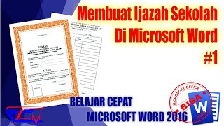 Cara Membuat Ijazah Sekolah di Microsoft Word 2016 screenshot 5