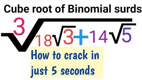 finding cube root of binomial surd || cube roots ||surds|| binomial surds || Anil polagoni