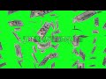 100 Dollars Green Screen Falling Money Bills Banknotes Chroma Key Background Animation HD and 4K res