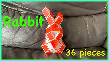 Rubik’s Twist 36 or Snake Puzzle 36 Tutorial: How to Make a Rabbit Shape Step by Step, Slow