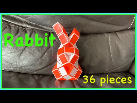 Rubik’s Twist 36 or Snake Puzzle 36 Tutorial: How to Make a Rabbit Shape Step by Step, Slow