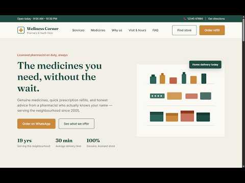 Medical Shop Website template using HTML CSS & JavaScript with Source Code