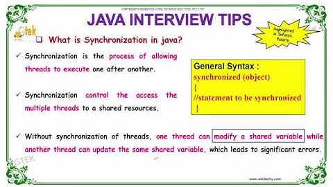 what is synchronization in java   java interview questions and answers   wikitechy com