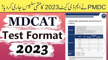 Big News! PMDC announced MDCAT-2023 Syllabus & Test Format ::