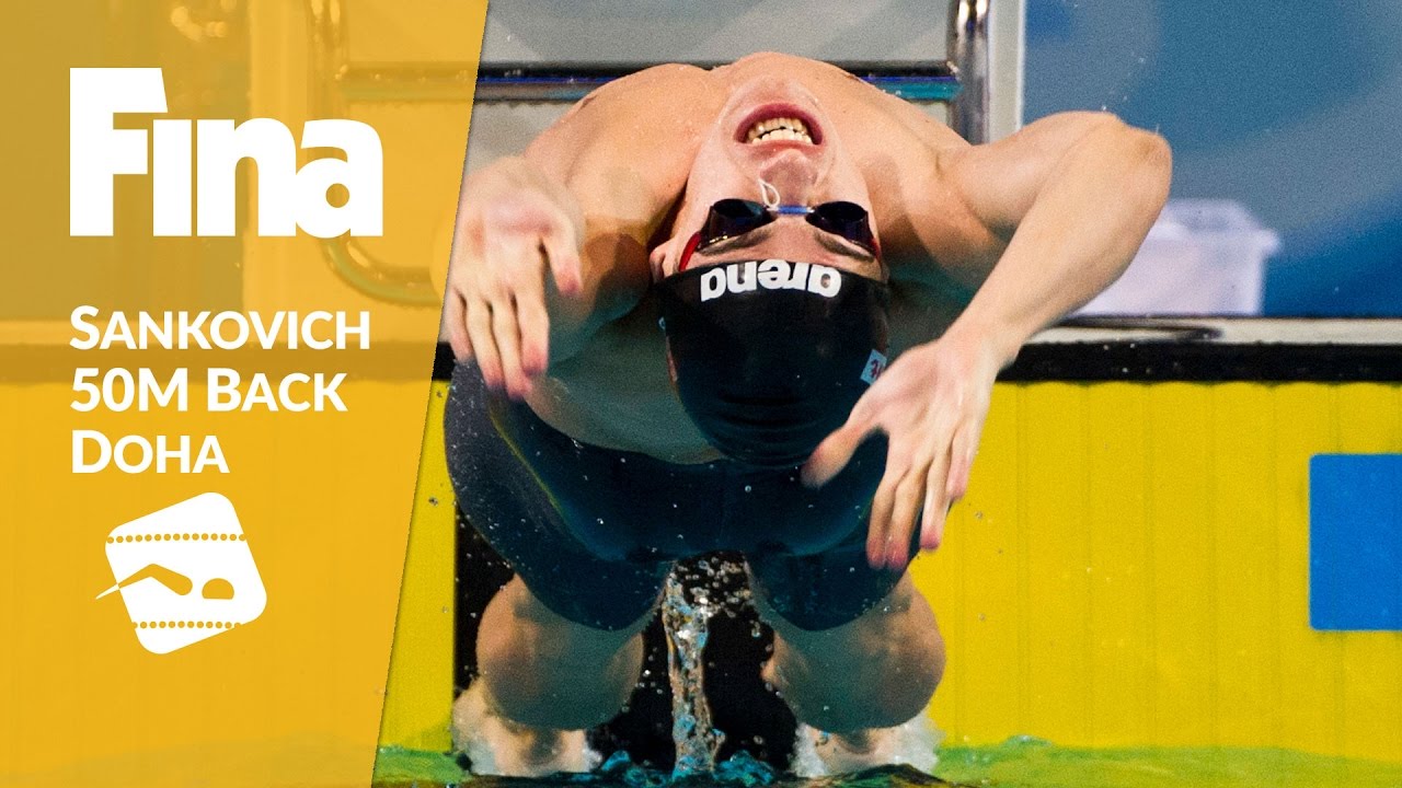 Gold for Sankovich - 50m Backstroke #6 Doha
